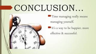 conclusion for time management
